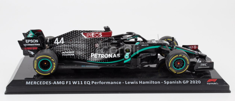 Edicola Mercedes gp F1  W11 Eq Performance Team Amg Petronas Motorsport N 44 World Champion Season 2020 Lewis Hamilton - Blister Box 1:24 Černá Zelená