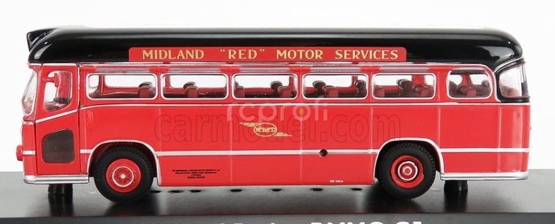 Edicola Midland Bmmo Cm5t Autobus Motorway Coach Midland Red 1960 1:72 Červená Černá Bílá