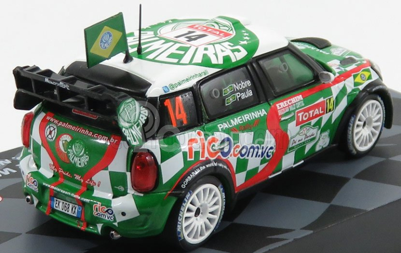 Edicola Mini Countryman John Cooper Works Wrc N 14 P.Nobre - E.Paula 1:43, zelená