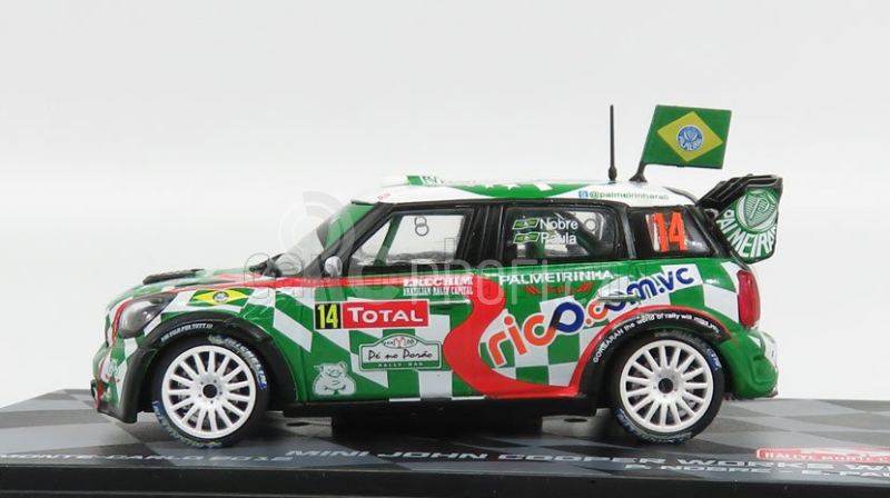 Edicola Mini Countryman John Cooper Works Wrc N 14 P.Nobre - E.Paula 1:43, zelená