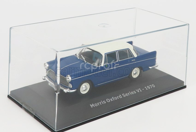 Edicola Morris Oxford Series Vi 1970 - Con Vetrina - With Showcase 1:43 Modrá Bílá