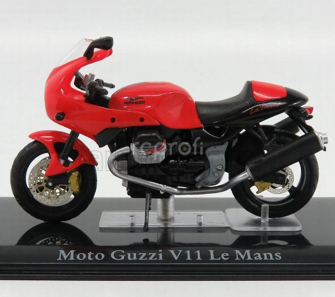 Edicola Moto guzzi V11 Le Mans - Damage Display Box 1:24 Red