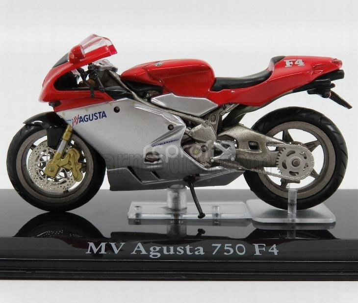 Edicola Mv agusta 750 F4 - Damage Display Box 1:24 Červená Stříbrná