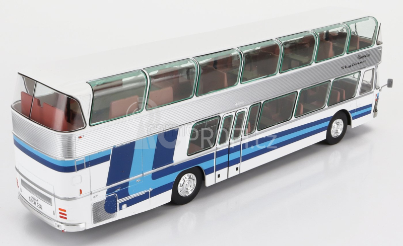 Edicola Neoplan Nh22 Skyliner Autobus 1983 1:43 Stříbrná Bílá Modrá
