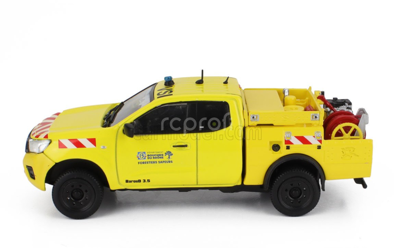 Edicola Nissan Baroud 3.5l Pick-up Vpf Fire Engine Forestier Bouches Du Rhone 2015 1:43 Žlutá
