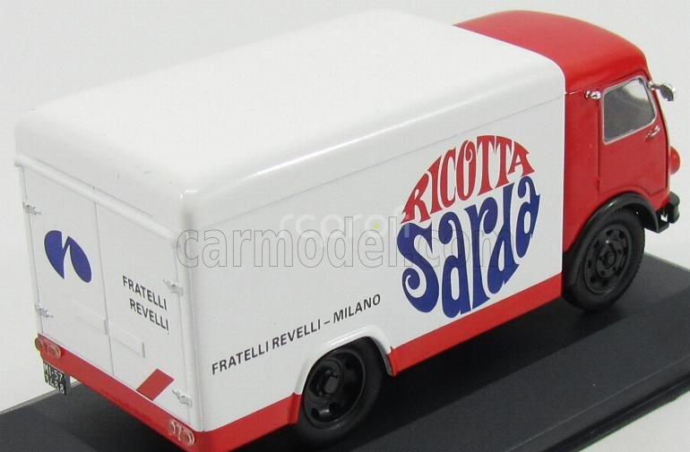 Edicola Om fiat Leoncino Truck Frigo Ricotta Sarda 1961 1:43 Červená Bílá