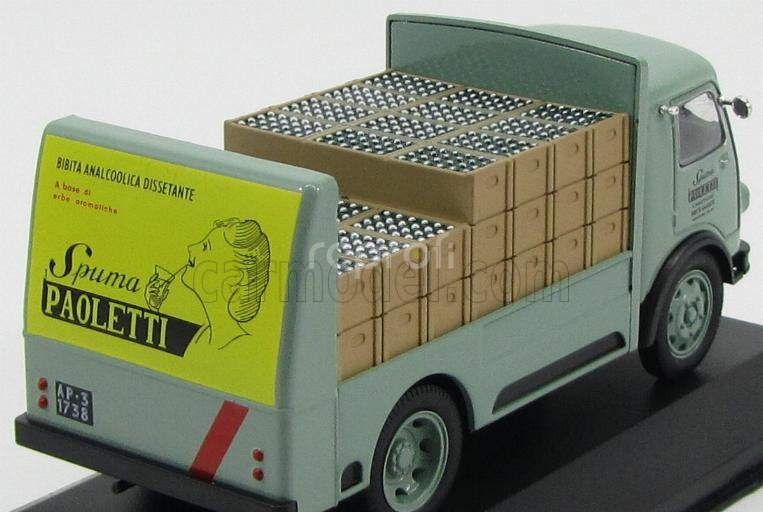 Edicola Om fiat Leoncino Truck Portabottiglie Paoletti 1962 1:43 Zelená Černá