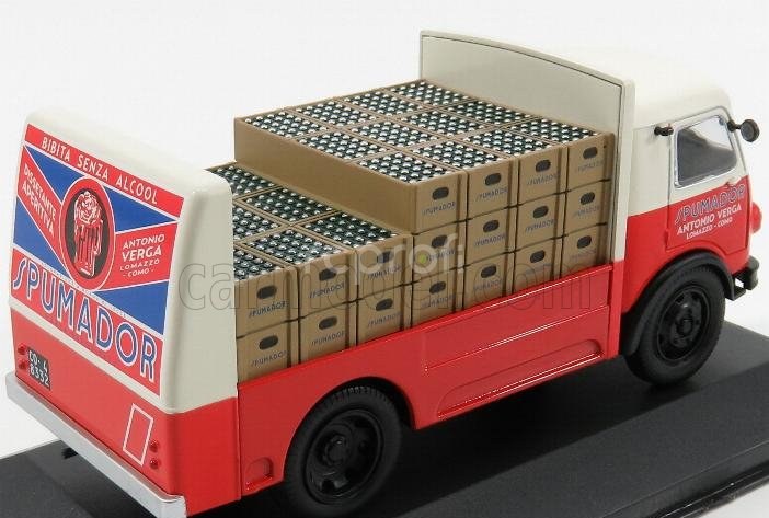 Edicola Om fiat Leoncino Truck Portabottiglie Spumador 1957 - Transport Bottle 1:43 Červená Bílá