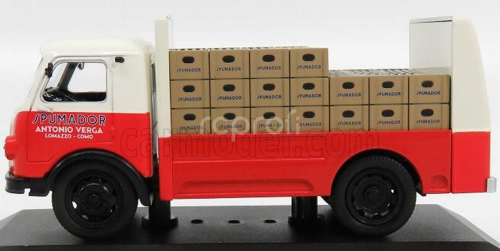 Edicola Om fiat Leoncino Truck Portabottiglie Spumador 1957 - Transport Bottle 1:43 Červená Bílá