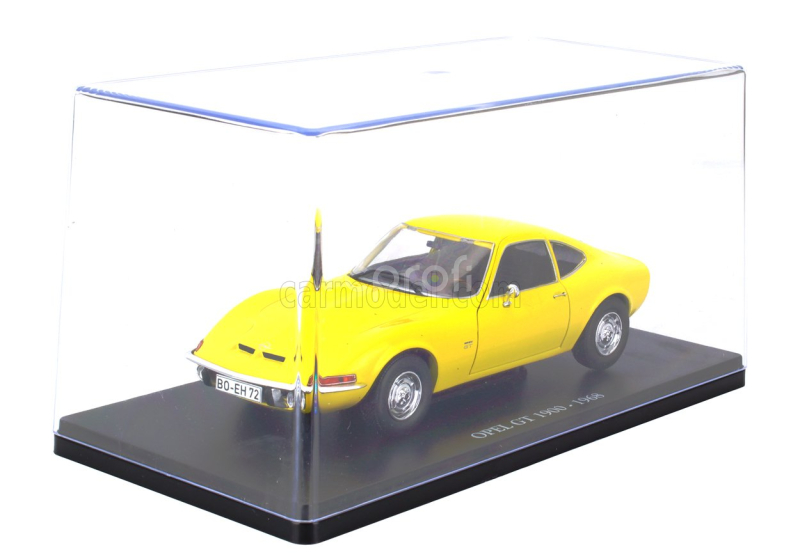 Edicola Opel Gt 1900 Coupe 1968 - Con Vetrina - With Showcase 1:24 Žlutá