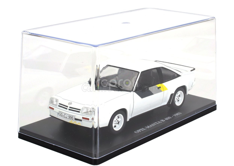 Edicola Opel Manta B 400 1983 - Con Vetrina - With Showcase 1:24 Bílá