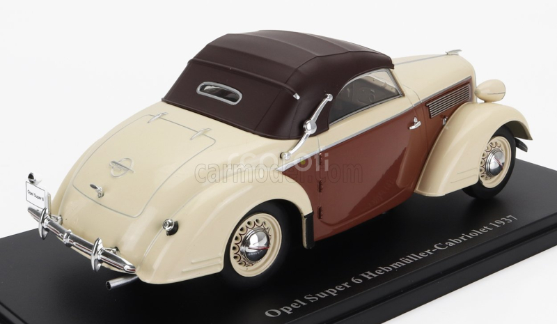 Edicola Opel Super 6 Hebmuller Cabriolet Cabriolet Closed 1937 1:24 Krémově Hnědá