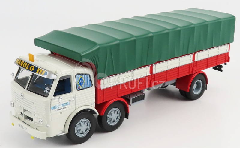 Edicola Pegaso 1063 Truck Telonato 3-assi 1968 1:43 Bílá Červená Zelená