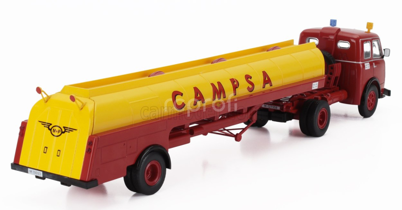 Edicola Pegaso Mofletes Diesel Tanker Truck Campsa Fuel 1949 - Without Card Box 1:43 Červená Žlutá