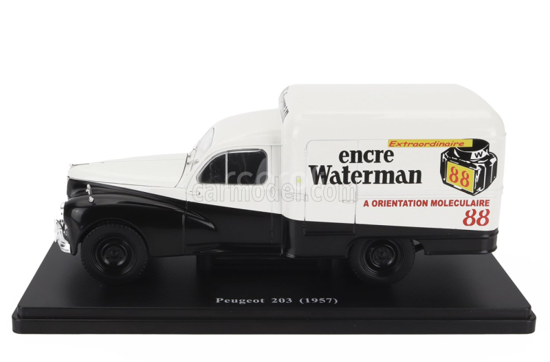 Edicola Peugeot 203 Van Encre Waterman 1957 - Without Card Box - Senza Scatola 1:24 Bílá Černá
