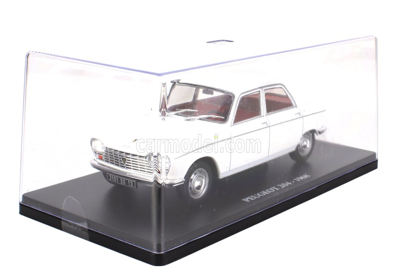 Edicola Peugeot 204 1968 - Con Vetrina - With Showcase 1:24 Bílá