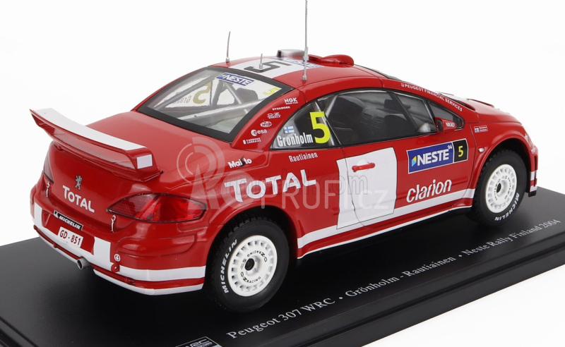 Edicola Peugeot 307 Wrc N 5 M.gronholm - T.rautiainen 1:24, červená