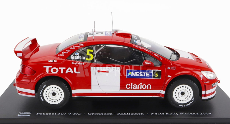 Edicola Peugeot 307 Wrc N 5 M.gronholm - T.rautiainen 1:24, červená