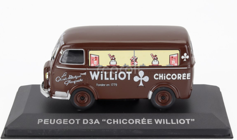 Edicola Peugeot H-type Van Chicoree Williot 1958 1:43 Brown