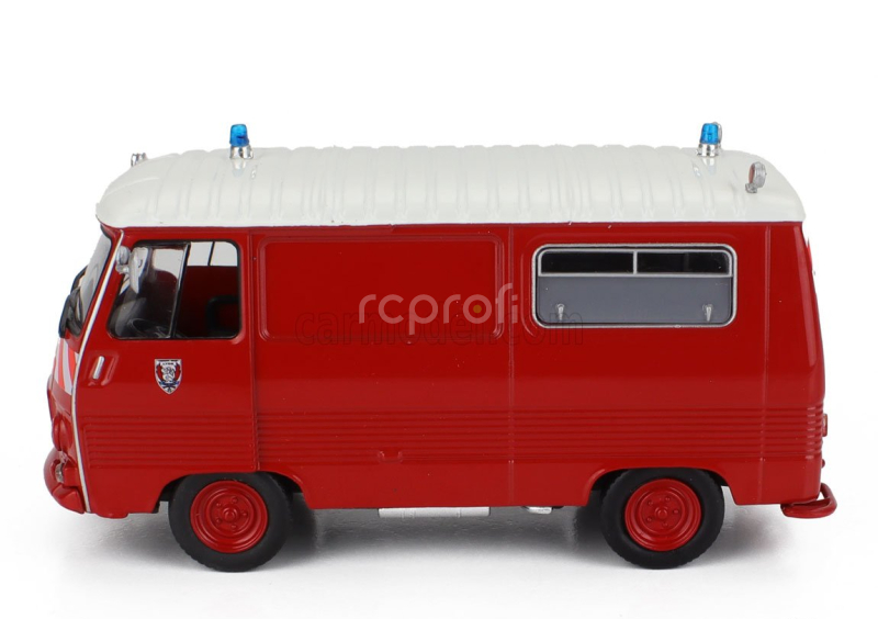 Edicola Peugeot J7 Van Fire Engine 1969 1:43 Červená Bílá