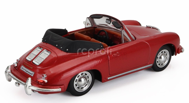 Edicola Porsche 356b Cabriolet Spider 1959 1:43 Red Met