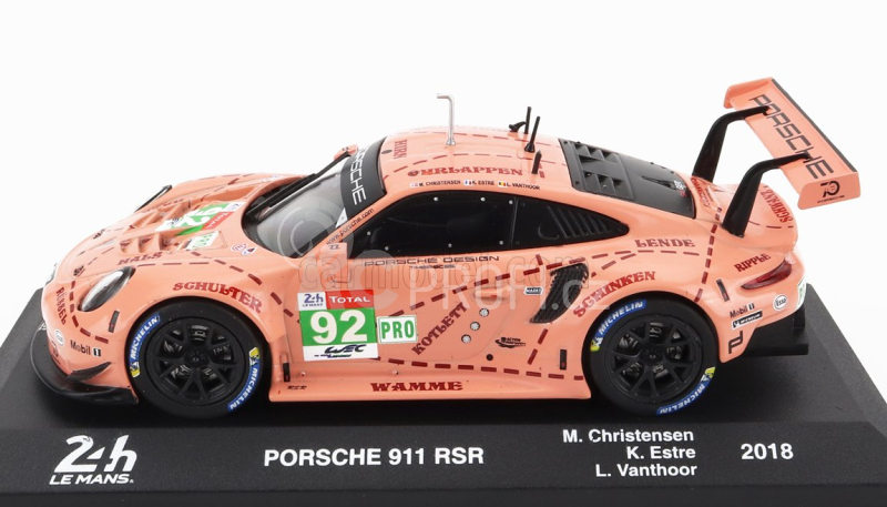 Edicola Porsche 911 991 Rsr Team Porsche Gt N 92 1:43, růžová
