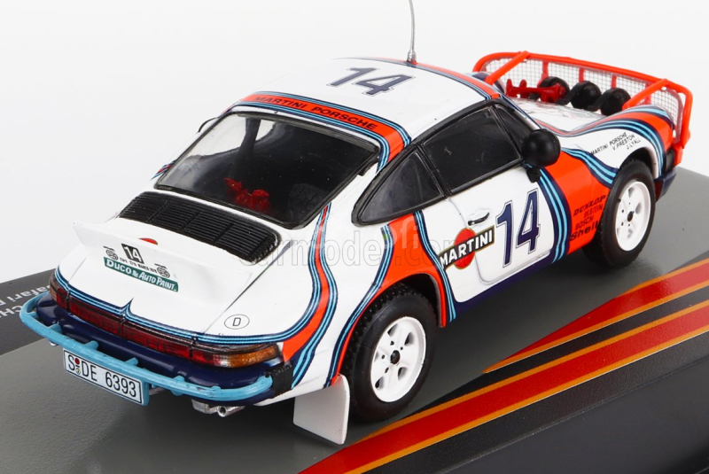 Edicola Porsche 911 Sc 3.0 Coupe Martini Racing (night Version) N 14 2nd Rally East African Safari 1978 Vic Preston Jr. - John Lyall 1:43 Bílá Červená Modrá