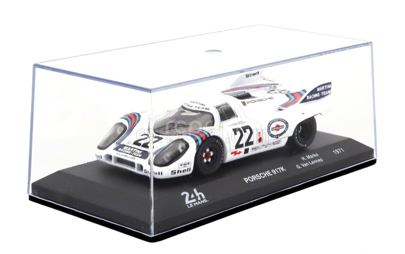 Edicola Porsche 917k 4.9l Team Martini Racing N 22 Winner 24h Le Mans 1971 Helmut Marko - Gijs Van Lennep 1:43 Bílá Modrá