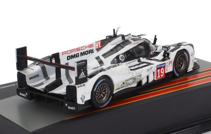 Edicola Porsche 919 Hybrid 2.0l Turbo V4 Team Porsche N 19 Winner 24h Le Mans 2015 Earl Bamber - Nick Tandy - Nico Hulkenberg 1:43 Bílá Šedá Černá