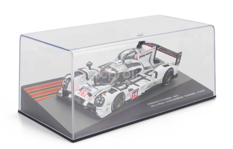 Edicola Porsche 919 Hybrid 2.0l Turbo V4 Team Porsche N 19 Winner 24h Le Mans 2015 Earl Bamber - Nick Tandy - Nico Hulkenberg 1:43 Bílá Šedá Černá
