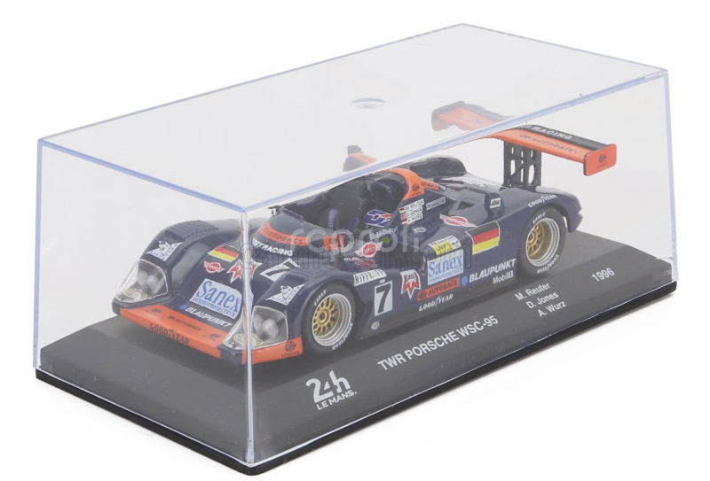 Edicola Porsche 935 3.0l Turbo Wsc-95 Team Joest Racing N 7 Winner 24h Le Mans 1996 Alexander Wurz - Davy Jones - Manuel Reuter 1:43 Modrá Oranžová
