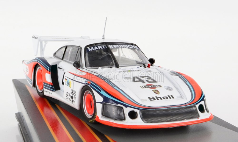 Edicola Porsche 935/78 3.2l Twin Turbo Moby Dick Team Martini Racing Porsche System N 43 24h Le Mans 1978 Rolf Stommelen - Manfred Schurti 1:43 Bílá Modrá Červená