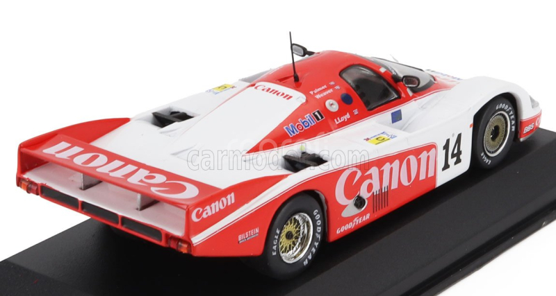 Edicola Porsche 956 2.6l Twin Turbo Team Richard Lloyd Racing N 14 2nd 24h Le Mans 1985 Jonathan Palmer - James Weaver - Richard Lloyd 1:43 Bílá Červená
