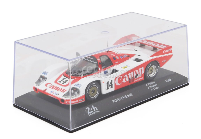 Edicola Porsche 956 2.6l Twin Turbo Team Richard Lloyd Racing N 14 2nd 24h Le Mans 1985 Jonathan Palmer - James Weaver - Richard Lloyd 1:43 Bílá Červená