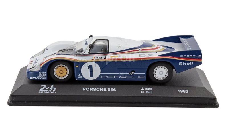 Edicola Porsche 956lh 2.6l F6 Twin Turbo Team Rothmans Porsche System N 1 Winner 24h Le Mans 1982 Jacky Ickx - Derek Bell 1:43 Bílá Modrá