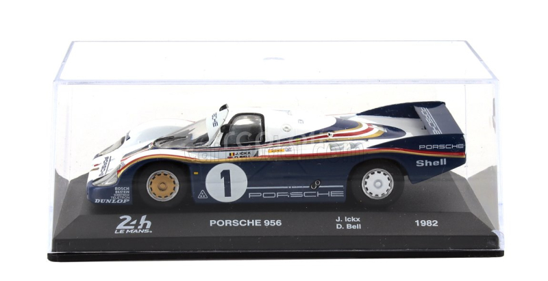 Edicola Porsche 956lh 2.6l F6 Twin Turbo Team Rothmans Porsche System N 1 Winner 24h Le Mans 1982 Jacky Ickx - Derek Bell 1:43 Bílá Modrá