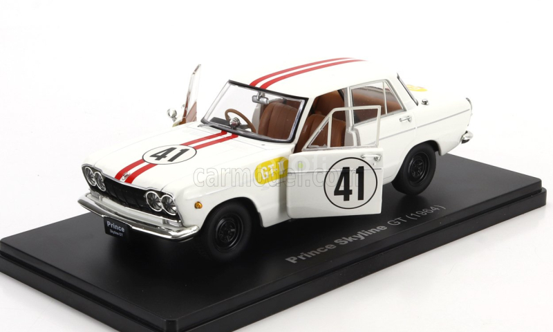 Edicola Prince Skyline Gt N 41 Racing 1964 1:24 Bílá Červená