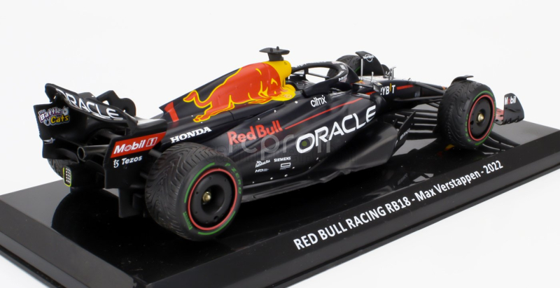Edicola Red bull F1  Rb18 Team Oracle Red Bull Racing N 1 World Champion Season 2022 Max Verstappen - Damage Blister Box 1:24 Matná Modrá Žlutá Červená