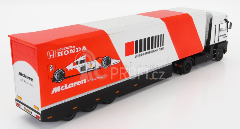 Edicola Renault Magnum Ae500 Kamion Team F1 Mclaren Honda Mp4/6 1:43, bílá