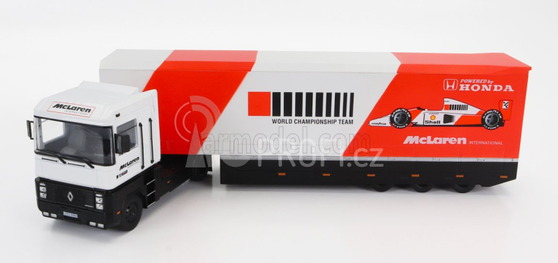 Edicola Renault Magnum Ae500 Kamion Team F1 Mclaren Honda Mp4/6 1:43, bílá