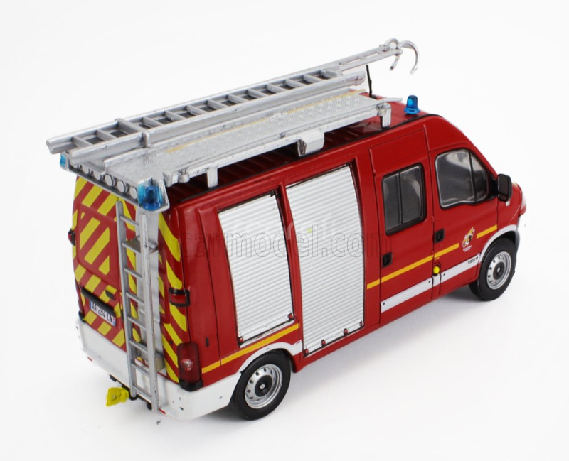 Edicola Renault Master Van Secours D'urgence Fire Engine 2003 1:43 Červená Bílá Stříbrná