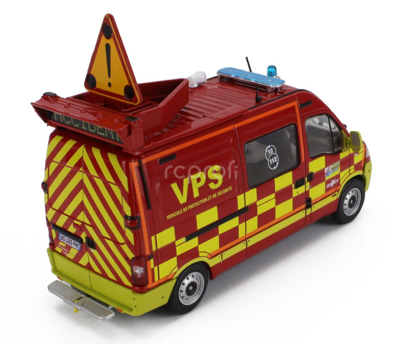 Edicola Renault Master Van Vps Vehicule De Protection Et De Securite Fire Engine 2003 1:43 Červená Žlutá