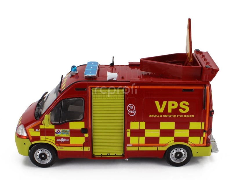 Edicola Renault Master Van Vps Vehicule De Protection Et De Securite Fire Engine 2003 1:43 Červená Žlutá