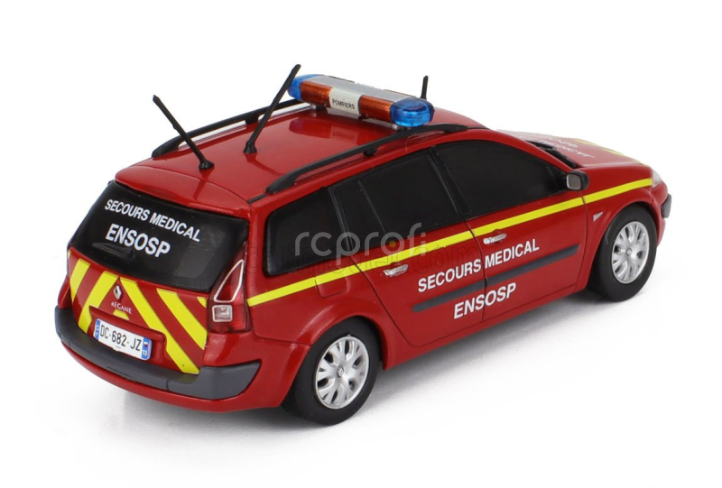Edicola Renault Megane Break Sw Station Wagon Ambulance Fire Engine Secours Medical Ensosp 2006 1:43 Červená Žlutá