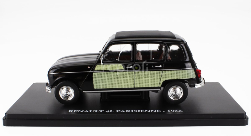 Edicola Renault R4l Parisienne 1966 - Con Vetrina - With Showcase 1:24 Černá Zelená