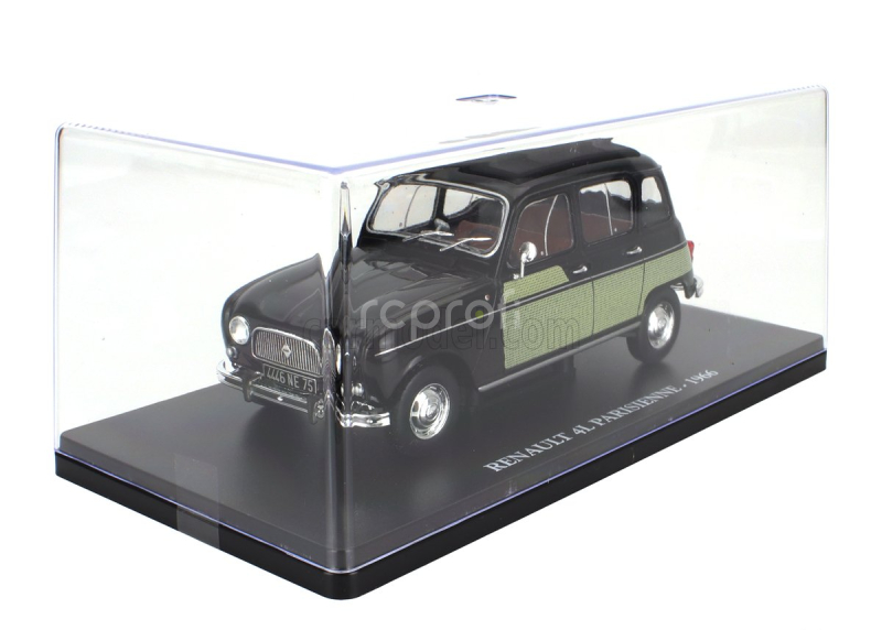 Edicola Renault R4l Parisienne 1966 - Con Vetrina - With Showcase 1:24 Černá Zelená