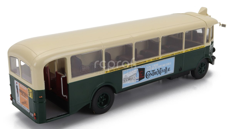 Edicola Renault Tn4-h C2 Autobus Banlieue France 1946 1:43 Zelený Krém