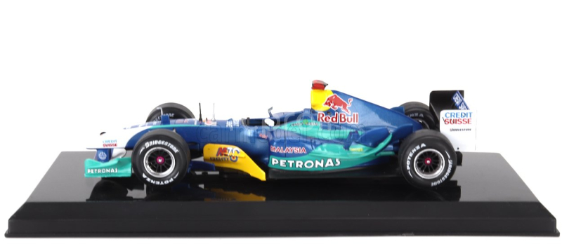 Edicola Sauber F1  C23 Petronas N 11 Season 2004 Giancarlo Fisichella - Con Vetrina - With Showcase 1:24 Modrá Zelená