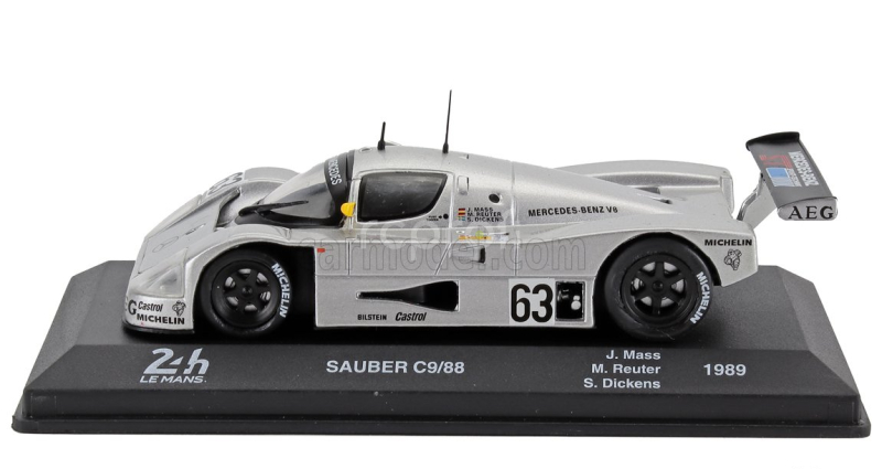 Edicola Sauber Mercedes Benz C9 5.0l Turbo V8 Team Sauber Mercedes N 63 Winner 24h Le Mans 1989 Jochen Mass - Manuel Reuter - Stanley Dickens 1:43 Silver