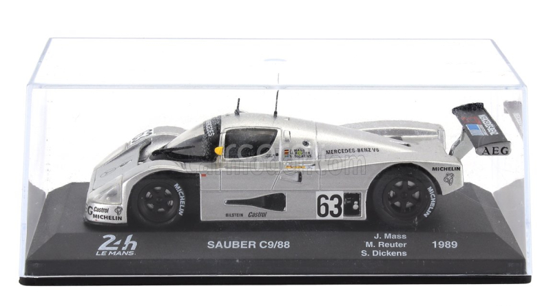 Edicola Sauber Mercedes Benz C9 5.0l Turbo V8 Team Sauber Mercedes N 63 Winner 24h Le Mans 1989 Jochen Mass - Manuel Reuter - Stanley Dickens 1:43 Silver